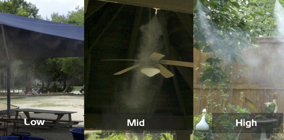 Low medium high misting system